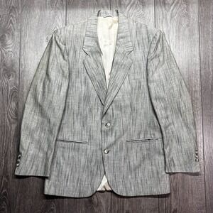 Vintage Givenchy Monsieur Sport Coat Jacket Mens Small Grey Luxury Formal Suit